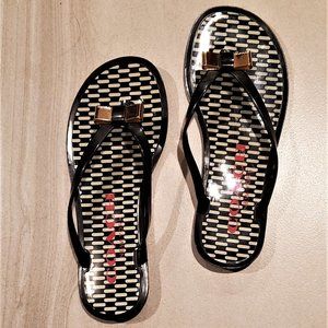 Coach Black and Gold Sandals